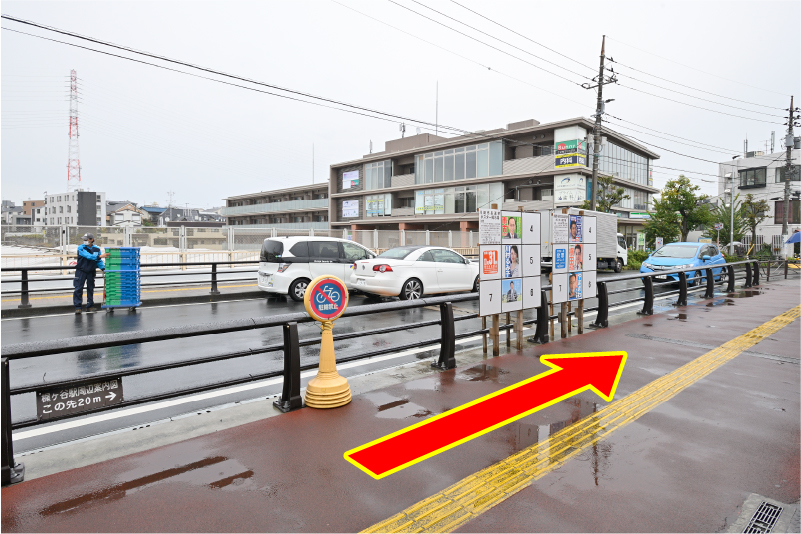 梶が谷駅からの徒歩経路案内